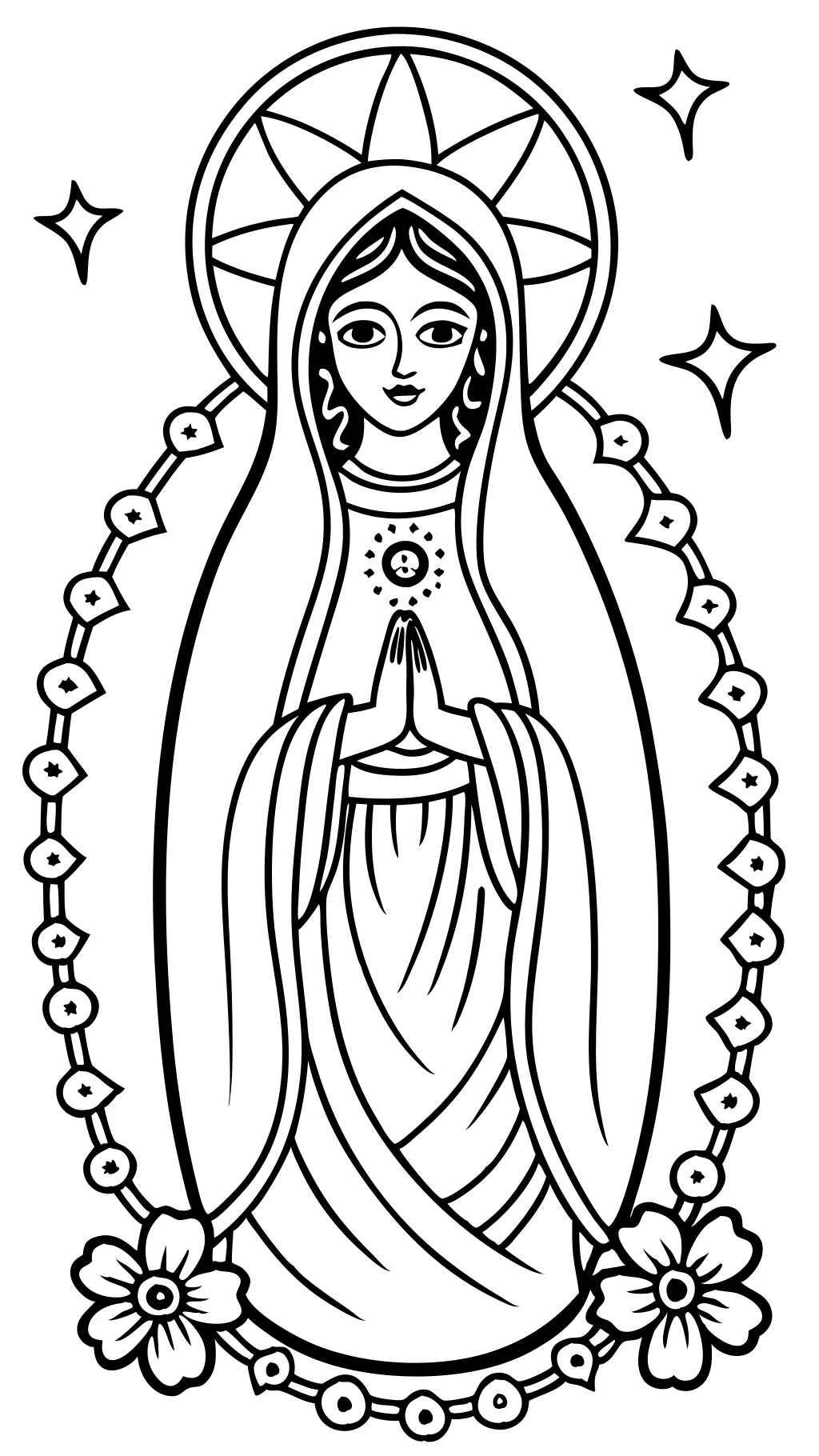 coloring pages virgin mary